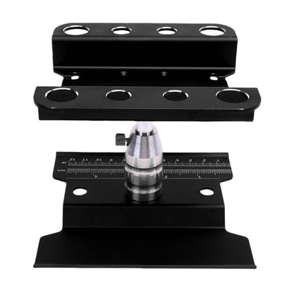 360 Degree Rotation Stable Flexible RC Car Work Stand for 1/10 1/8 Scale Simulation Climbing Vehicles Alloy (Black) - color: Black