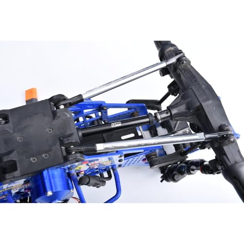 4140 Carbon Steel+Alloy 6061-T6 Front+Rear Universal Center Slider Driveshaft for LOSI 1/8 LMT 2.0 Grave Digger 4X4 Solid Axle Brushless Monster Truck-LOS04028 Upgrades - Blue