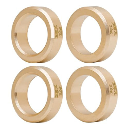 DJX 4PCS Brass Wheel Weights 3.6g Suitable for 1/30 Axial SCX30 Ford Bronco Jeep Wrangler JLU
