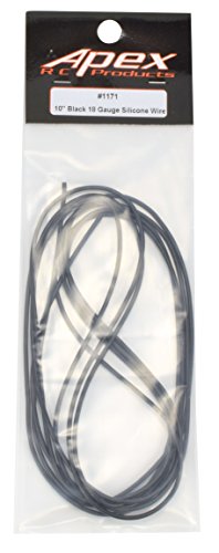 10' Black 18 Gauge Super Flexible High Strand Battery/Motor Silicone Insulated Copper Wire #1171