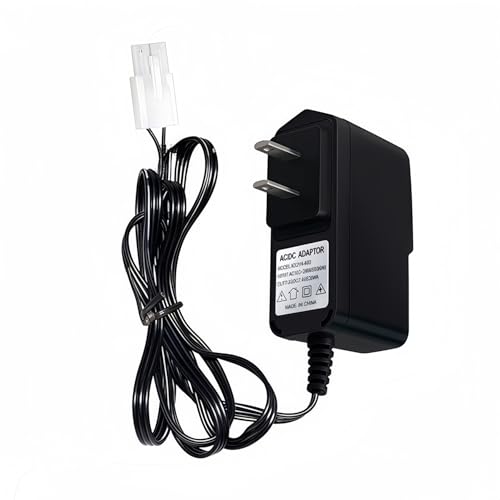 RC Battery Charger for 9.6V (8S) NiMH/NiCd Battery Packs, 250mA AC Plug Charger with Standard Tamiya Connector for RC Hobbies Airsoft Guns RC Cars RC Airplanes