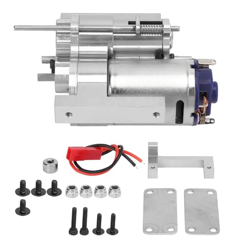 2 Speed Aluminum Gearbox, Metal Transmission Kit for WPL B16 B36 RC Crawler, Upgrade Parts for MN D90 D91 Off-Road Car - color: Silver