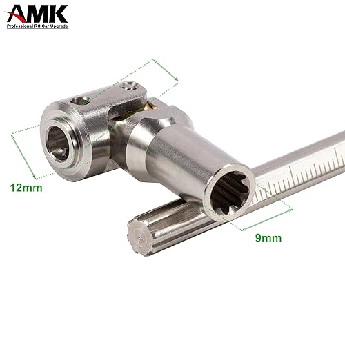AMK 68-229mm Severable Ruled SCX10 Driveshaft Stainless Steel TRX4 Drive Shaft for 1/10 RC Crawler Sportys Scalers GSPEED Axial Capra UTB10 Pro Upgrades DIY LCG Rig (2Pcs Silver) - color: 2pcs Silver