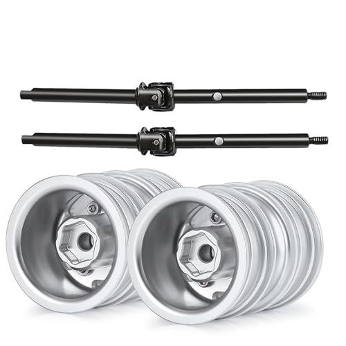 RC Models For Axial For SCX24 1/24 Front Rear Wheel Tires Hubs CVD Driver Shaft Set RC Crawler Car All Series Modified Upgrade Parts(Front) - color: Front