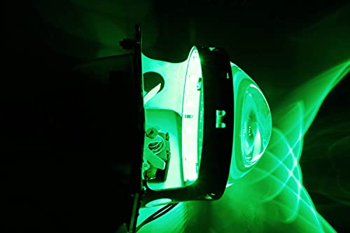 iJDMTOY Emerald Green 15-SMD LED Accent Ambient Lighting Kit Compatible with Car Motorcycle Projector Lens Demon Eye Retrofit - color: Green