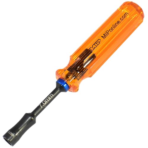 MIP 9804 7.0mm Metric Hex Nut Driver RC Tool – Precision Grip Hex Screwdriver with Deep Socket for RC Car Repair, Made 100% in USA - size: 7.0mm
