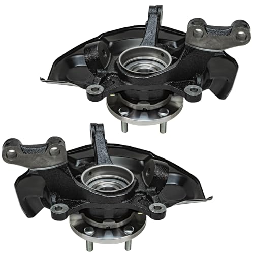 Detroit Axle - AWD 4pc Steering Knuckles Kit for 04-07 Toyota Highlander | w/ABS on Axle, 2 Front Steering Knuckles & Wheel Bearing Hubs 2 Rear Wheel Bearing Hubs 2004 2005 2006 2007 Replacement - size: 4UW48746/Kit