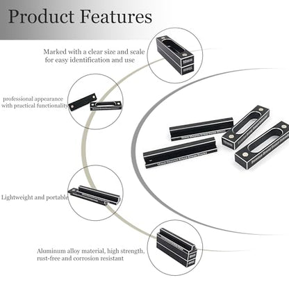 10mm Aluminum Alloy Chassis Droop Blocks 4PCS RC Chassis Droop Gauge Vehicle Measuring Tool Model Car Adjuster Ruler for 1/10 RC Touring & Drift Racing Cars