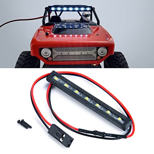 RC-Hub 7LEDs Roof Light Bar Headlights for 1/24 Axial SCX24 AXI90081 | White Light,RC Upgrade Parts for SCX24 Deadbolt