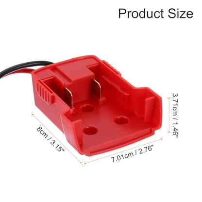 HARFINGTON Battery Adapter Converter for DIY Rc Car Truck Toys' 18V Battery, Battery Conversion Kit with 12AWG Wire, Wire Harness Connector, Red - color: Red
