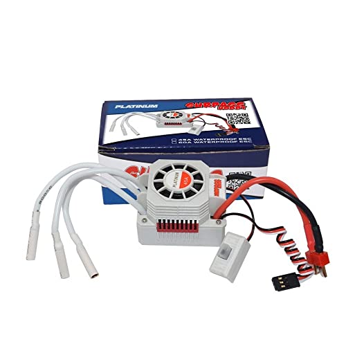 Hobby Platinum Waterproof Brushless 45A ESC for 1/10 RC Car Boat 2845 3650 F540 Brushless Motor Truck IUNEED Toys