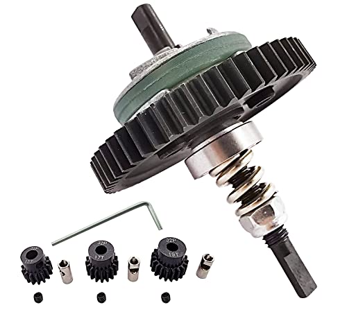 Steel 6878 Differential Gear Complete Slipper Clutch for Traxxas Slash | 32P 15T/17T/19T Pinions Gear Set High Strength Wear Resistant for Traxxas Slash 4X4/ Stampede 4X4 / Rustler 4X4