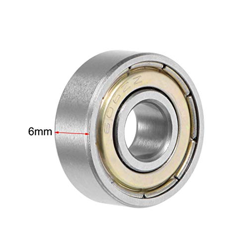 uxcell 606ZZ Deep Groove Ball Bearing 6x17x6mm Double Shielded GCr15 Bearings 5-Pack - size: 6mmx17mmx6mm