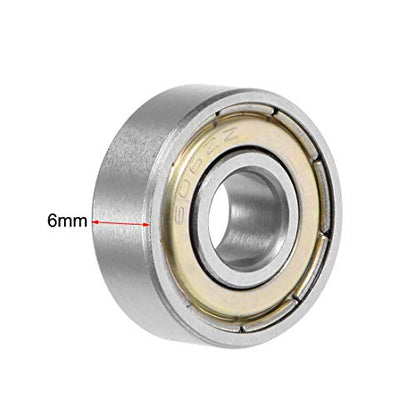 uxcell 606ZZ Deep Groove Ball Bearing 6x17x6mm Double Shielded GCr15 Bearings 5-Pack - size: 6mmx17mmx6mm