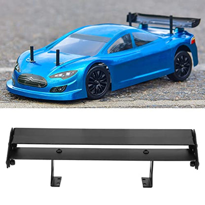 RC Car Tail Wing Rear Spoiler for 1/10 On Road Racing Drift Car, Aluminum Alloy and Carbon Fiber Rear Wing with Mounting Kit, Universal Fit for HSP Kyosho