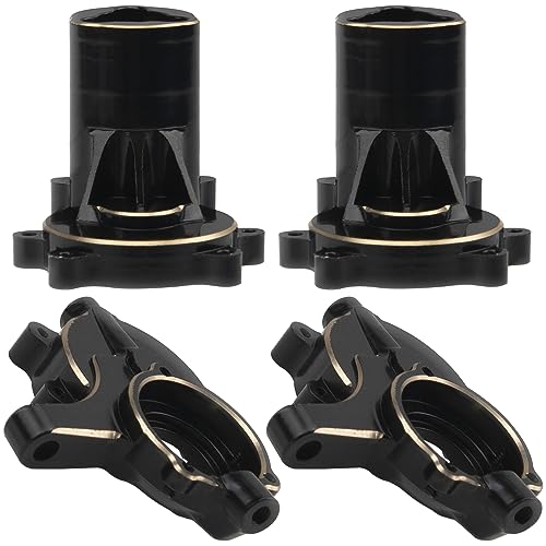 Share Goo Brass Front Inner Portal Housing Steering Knuckle & Rear Portal Housing Cover Compatible with Redcat Gen8 Scout II V2 V1 1/10 RC Crawler Upgrades Part