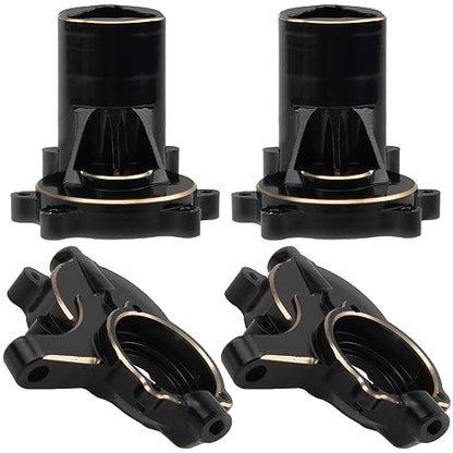 Share Goo Brass Front Inner Portal Housing Steering Knuckle & Rear Portal Housing Cover Compatible with Redcat Gen8 Scout II V2 V1 1/10 RC Crawler Upgrades Part