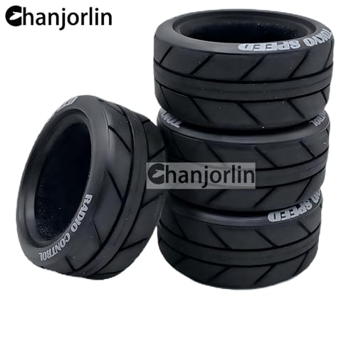 1/10 RC On Road Tires OD 2.56" Soft Rubber Rally Racing Tyres For 1:10 Street Touring Drift Car Tamiya TT01 TT02 XV01 TA06 A959 PTG2 HPI KYOSHO HSP PTG2 Traxxas RC On-Road Wheels 4PCS