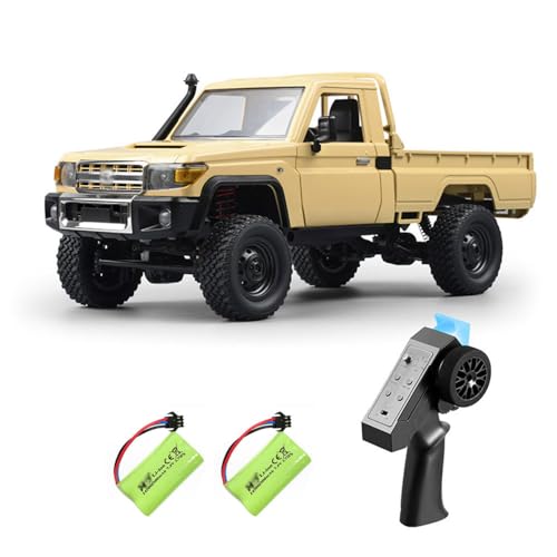 1/12 RC Truck LC 79 Pickup Trucks 2.4G Full Proportional Rock Crawler 4WD Electric Remote Control Car Off-Road Climbing Vehicle RTR 280 Motor LED Searchlight Hobby Grade Drift Car 2 Batteries - color: Beige