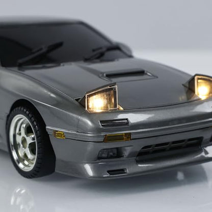 1:18 RX7 RWD RC Drift Car LDRC LD1802 Radio Control Racing Vehicles Gyroscope Light System Built-in Gyroscope Independent Suspension Ball Bearings Model for Ages 14+ - color: Grey