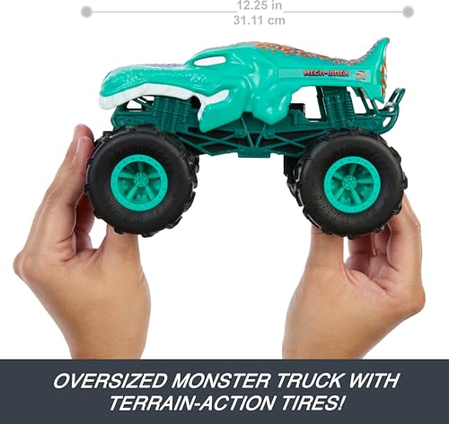 Hot Wheels Monster Trucks Mega-Wrex Battery-Powered RC Truck with All-Terrain Tires - style: Mega-Wrex