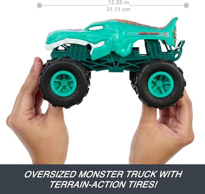 Hot Wheels Monster Trucks Mega-Wrex Battery-Powered RC Truck with All-Terrain Tires - style: Mega-Wrex