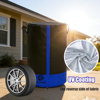 Black/Blue 28-Inch Tire Storage Cover, Dust-Proof Universal Tire Cover | Waterproof & Dust-Proof Universal Tire Storage Cover, Fits Up to 28" Tires for Outdoor Storage - size: 28x34 in, style: Black+Blue