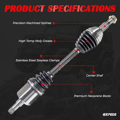 CV Axle Front Joints Shaft FWD Fit for 2006-2010 Buick Lucerne, A Pair CV Axle for 2001-2005 Buick LeSabre, for 2001-2004 Pontiac Bonneville CV Axle SLE/SE 3.8L 3.9L - size: NCV10028_NCV10235/Pair