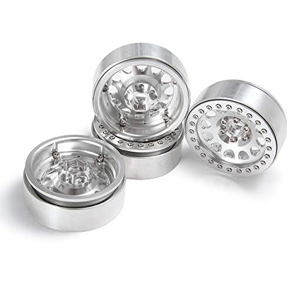 Aluminum 2.2" Beadlock Wheel Rim for Axial Wraith SCX10 II III TRX4 | 1Set/4PCS,1/10 RC Crawler Car Upgrade Parts