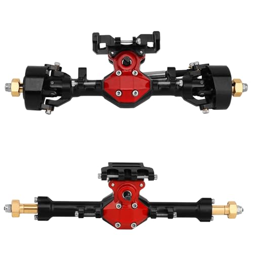 Diamond Shape SCX24 Aluminum Axle Upgrades for Axial SCX24 Deadbolt C10 JLU Gladiator Bronco 1/24 RC Crawler (Black) - color: Black