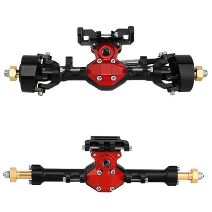 Diamond Shape SCX24 Aluminum Axle Upgrades for Axial SCX24 Deadbolt C10 JLU Gladiator Bronco 1/24 RC Crawler (Black) - color: Black