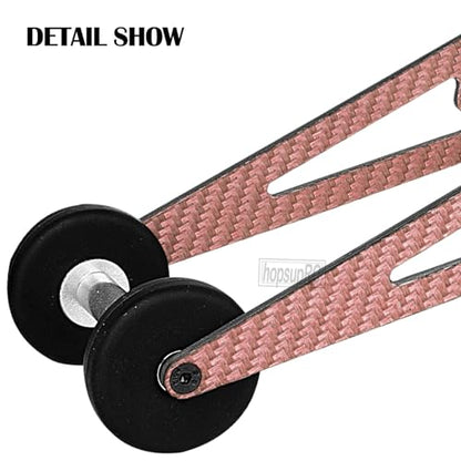 RC Carbon Adjustable Wheelie Bar Kit Tail Wheel Head up Wheel Upgrades Part for 1/10 Slash,Rustler,Bandit,Stampede VXL 2WD,Carbon Adjustable Wheelie Bar w/Mount Hops Up,Red - color: Red（upgrades Part）