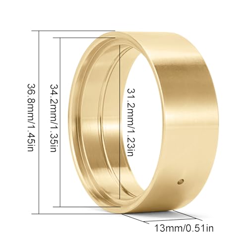 INJORA 27g/pcs 1.3" Brass Inner Beadlock Rings for 1.3" Wheels