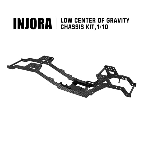 INJORA 313/324mm Wheelbase Chassis Kit LCG Carbon Fiber Frame Girder for 1/10 RC Crawler TRX4 Upgrade Parts