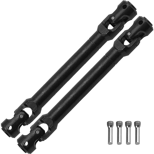 2Pcs Vgoohobby Universal Drive Shaft RC Crawler Driveshaft Compatible with Traxxas TRX4 Axial SCX10 AXI03007 Redcat Gen7 RC4WD D90 TF2 1/10 RC Crawler Car (Black,104-139mm) - color: Black, size: 104-139mm