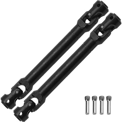2Pcs Vgoohobby Universal Drive Shaft RC Crawler Driveshaft Compatible with Traxxas TRX4 Axial SCX10 AXI03007 Redcat Gen7 RC4WD D90 TF2 1/10 RC Crawler Car (Black,104-139mm) - color: Black, size: 104-139mm