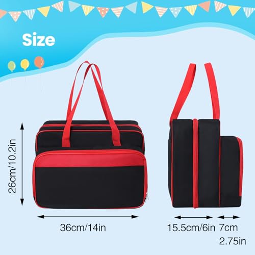 Carrying Case for 40 Monster Jam Trucks, Kids Toy Truck Storage Compatible with 40 Monster Jam Trucks, Holding for 1:64 Scale Monster Jam Trucks (Red) - color: Red