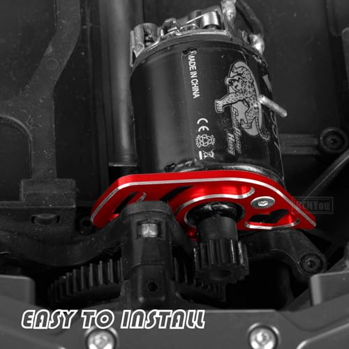 Aluminum RC Motor Mount Upgrades Part for 1/10 Slash 4x4/Slash 4x4 VXL,Alloy Motor Plate Hops Up,Red - color: Red - Upgrades Part