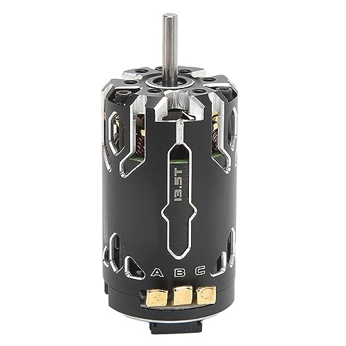 Changor 380 Sensored Brushless Motor Combo with TS80A ESC Efficient Output for 1/12 1/14 RC Cars Black Aluminum