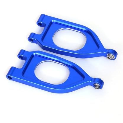 RC Swing Arm Kit for ARRMA 1/10 Gorgon 4X2 2WD Monster Truck Metal RC Front Lower&Upper Suspension Arm Upgrade Parts (Blue) - color: Blue