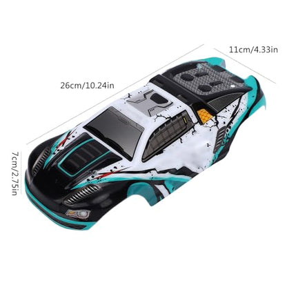 Drfeify 1/16 RC Car Replacement Body Shell, DIY Upgrade with Bold Graffiti Pattern and Aerodynamic Design for SCY16101 SCY16102 High Speed RC Trucks (Green) - color: Green