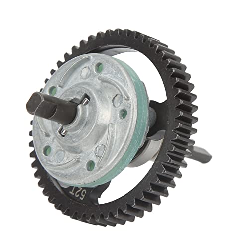 RC Differential Assembly Set, Steel 52T Gear Kit with 15T 17T 19T Pinions, Black 85g Conversion Shaft Set for Slash 4x4 E T Maxx RC Car Users