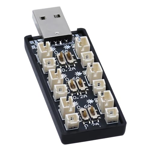 3.7V/4.2V Lipo Battery Charger - 1S Lipo 6 Channel LiHV JST Charger with USB and Micro JST 1.25 JST-PH 2.0mm Plug for Tiny Whoop Blade Inductrix FPV E013 E010 JJRC H67 H36