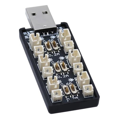 3.7V/4.2V Lipo Battery Charger - 1S Lipo 6 Channel LiHV JST Charger with USB and Micro JST 1.25 JST-PH 2.0mm Plug for Tiny Whoop Blade Inductrix FPV E013 E010 JJRC H67 H36