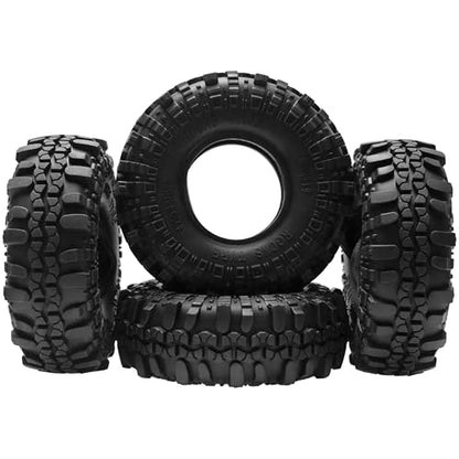 ShareGoo RC 1.9" Crawler Tires Rubber Mud Tires OD 108mm Compatible with Axial SCX10 Redcat Gen8 D90 Traxxas TRX4 MST 1/10 RC Crawler Car (108 * 40mm) - size: 108 * 40mm