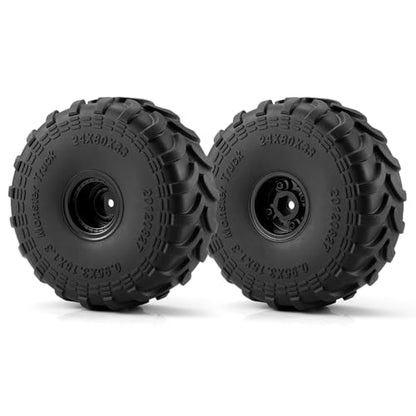 MORLORDY 4Pcs Plus RC Wheels & Tires Set 80 * 33mm for Axial SCX24 FCX24 AX24 TRX4M TFMS 1/18 1/24 RC Car Truck Upgrade Parts