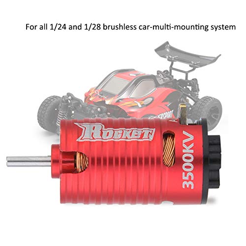 RC Brushless Motor, Rocket Mini-Z 3500KV 2Poles Brushless Motor for 1/24 1/28 RC Model Car