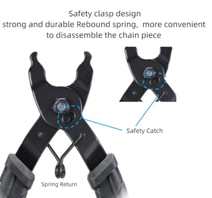 Bynccea Bicycle Chain Plier Tool, Bike Link Pliers 2 in 1 Opener Closer Remover Plier Compatible with 5 6 7 8 9 10 11 12 Speed Links Repair Tools