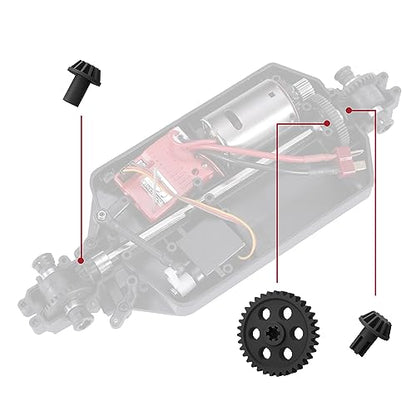 HAIBOXING 1/18th RC Car Spare Parts Spur Gear & Drive Pinions Apply to 2020 Version 18858 & 18868& 18859 (M1812)