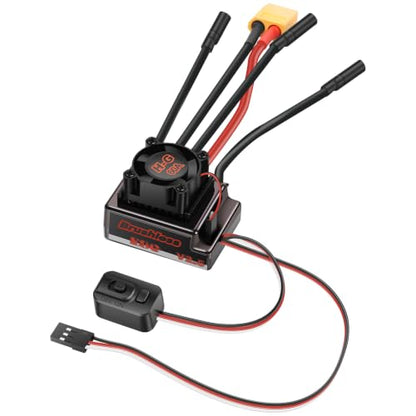 60A Waterproof Sensorless Brushless ESC with XT60 Plug 6V/6A BEC, Electronic Speed Controller Upgrade for 1/10 RC Car Buggy Short Course Truck Monster Truck
